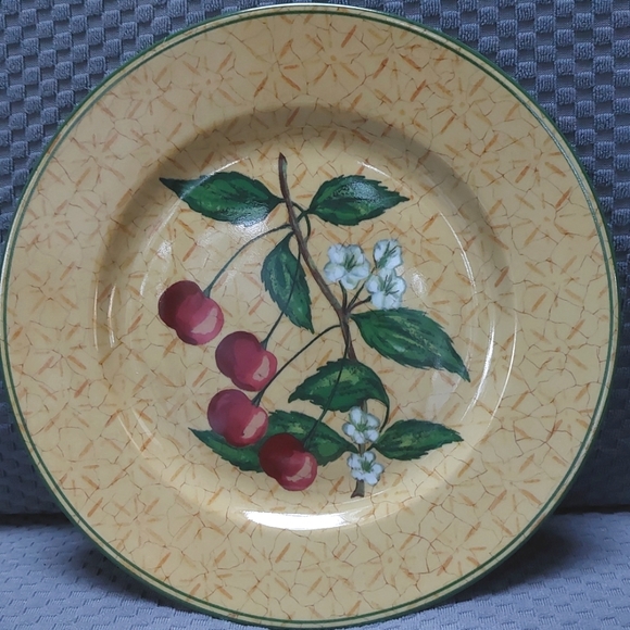 4 - Philippe Deshoulierres Kensington Fruit Porcelain Canape/Salad Plate Set V&A - Picture 4 of 7